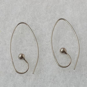 Lange 925 Sterling Silber Ohrring Haken, große Blatt Ohrdrähte - 2 Stück (1 Paar)