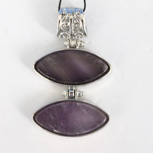 Double Marquise Shaped Amethyst Pendant