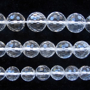 High Quality Genuine Rock Crystal Round Faceted Beads 10/12/14mm