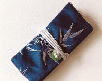 Schöne Brokat Reise Schmuckrolle, Reise Schmuckrolle, Bambusdruck Schmuckrolle