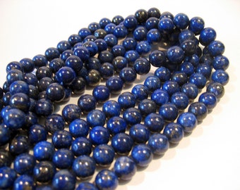 10mm Gorgeous Lapis Lazuli Round Beads - 16 Inch Strand