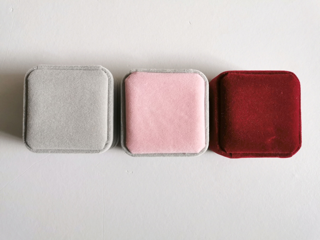 Pendant Box Hinged Square Velvet Pendant Box, Jewelry Gift Box, Jewelry Storage Box ...
