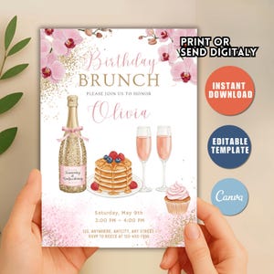 Brunch Invitation Birthday Brunch Flyer Birthday Brunch Invitation Birthday Brunch Invite Brunch Birthday Invitation Brunch Invitations A33