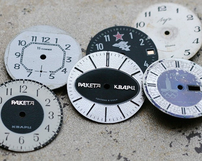 Vintage Wrist Watch Faces Metal Set of 6 Etsy