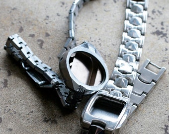 Wrist watch bracelets with empty cases -- set of 2