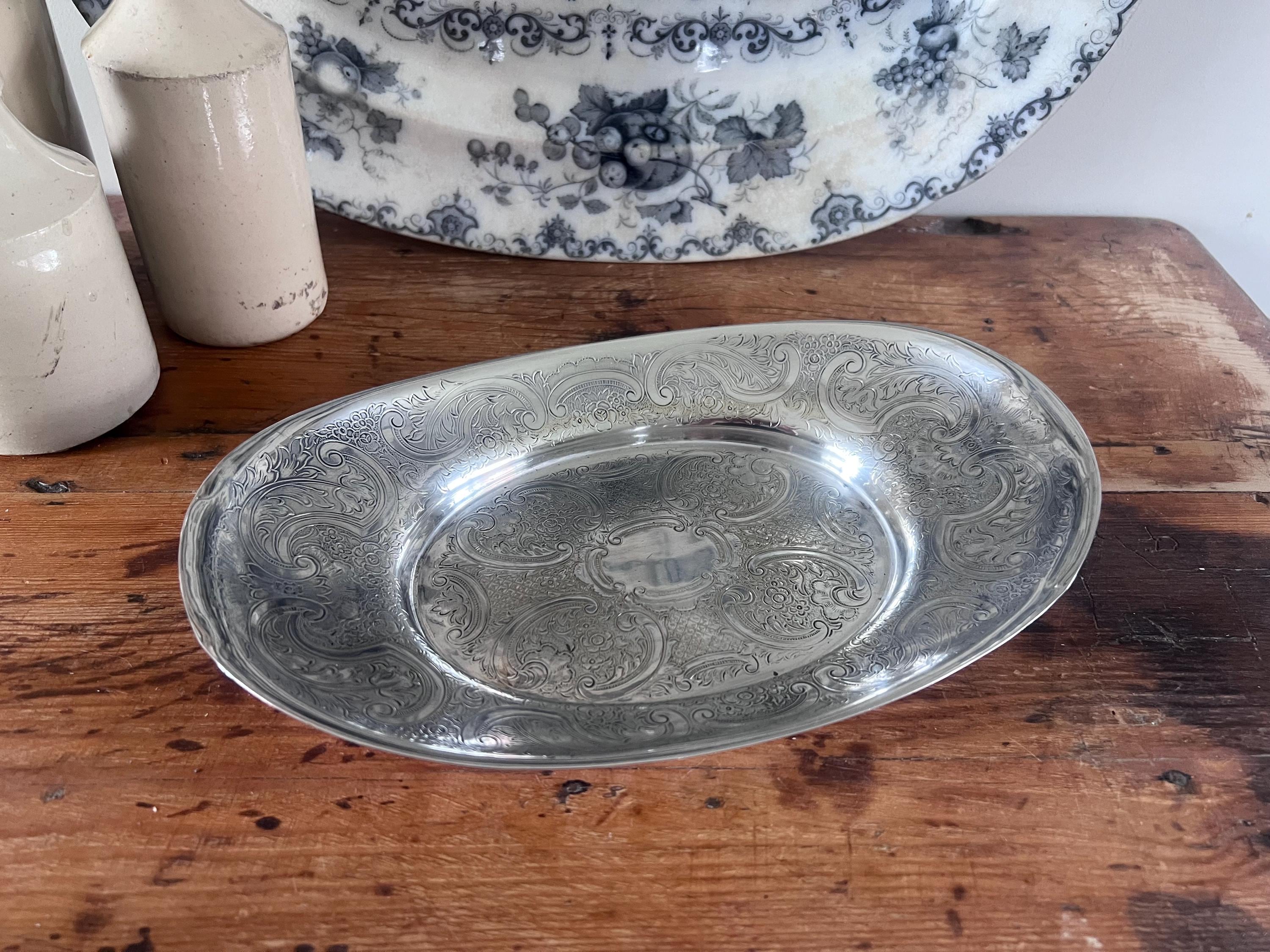 ♥Barker Ellis（バーカーエリス）シルバー脚付き皿 Barker Ellis Silver Plate - Etsy UK