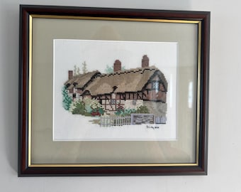 Anne Hathaway's Cottage Print Signed John S Burt 1976 Colorized