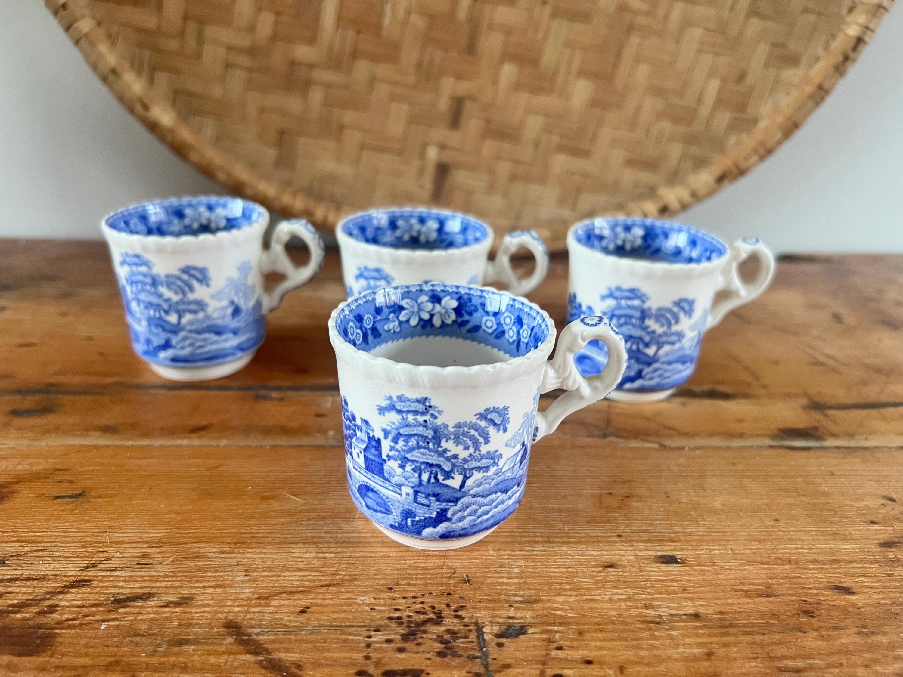 Antique Copeland Spode Tower England Espresso Size Cups Set of