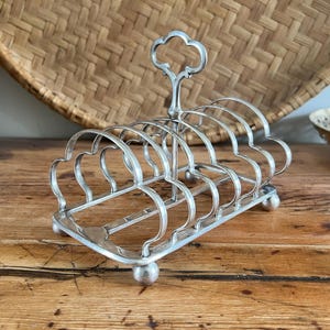 Antique Hallmarked Silver Toast Rack | Sterling Silver Breakfast Server | Victorian Edwardian Dining | Collectible Silverware