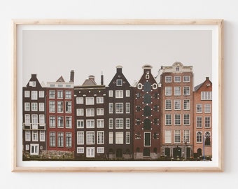 Amsterdam Art Print, Amsterdam Houses Print, Amsterdam Poster, Amsterdam Wall Art, Travel Wall Decor, Modern Wall Art, Travel Poster