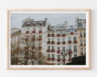 Spring Paris Travel Photography Print, Flower Travel Print, Architecture Art Print, Paris Travel Print, Paris Lover Gift, French Home Decor