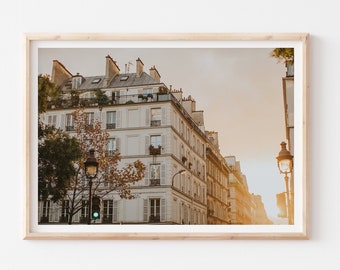 Paris Photography Print, Paris Sunset Art Print, Golden Hour Paris, Architecture Paris Wall Art, Charming French Home Decor, Travel Gift