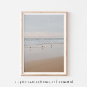 Seagulls Art, Wall Art Beach Decor, Shore Birds Art Print, Beach Photography Print, Seagull Wall Art Print, Beach Wall Art, Blue Ocean Print