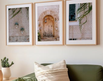 Spain Printable Wall Art, Mediterranean Wall Art Set of 3, Rustic Architecture Photography, Neutral Prints