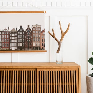 Amsterdam Art Printable, Amsterdam Houses Print, Amsterdam Poster, Amsterdam Wall Art, Travel Wall Decor, Modern Wall Art, Travel Poster image 5