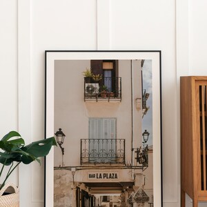 Spain Printable Wall Art, Rustic Window Travel Art, Home Bar Wall Art, Photography Print, Printable Travel Poster, Architecture Wall Art