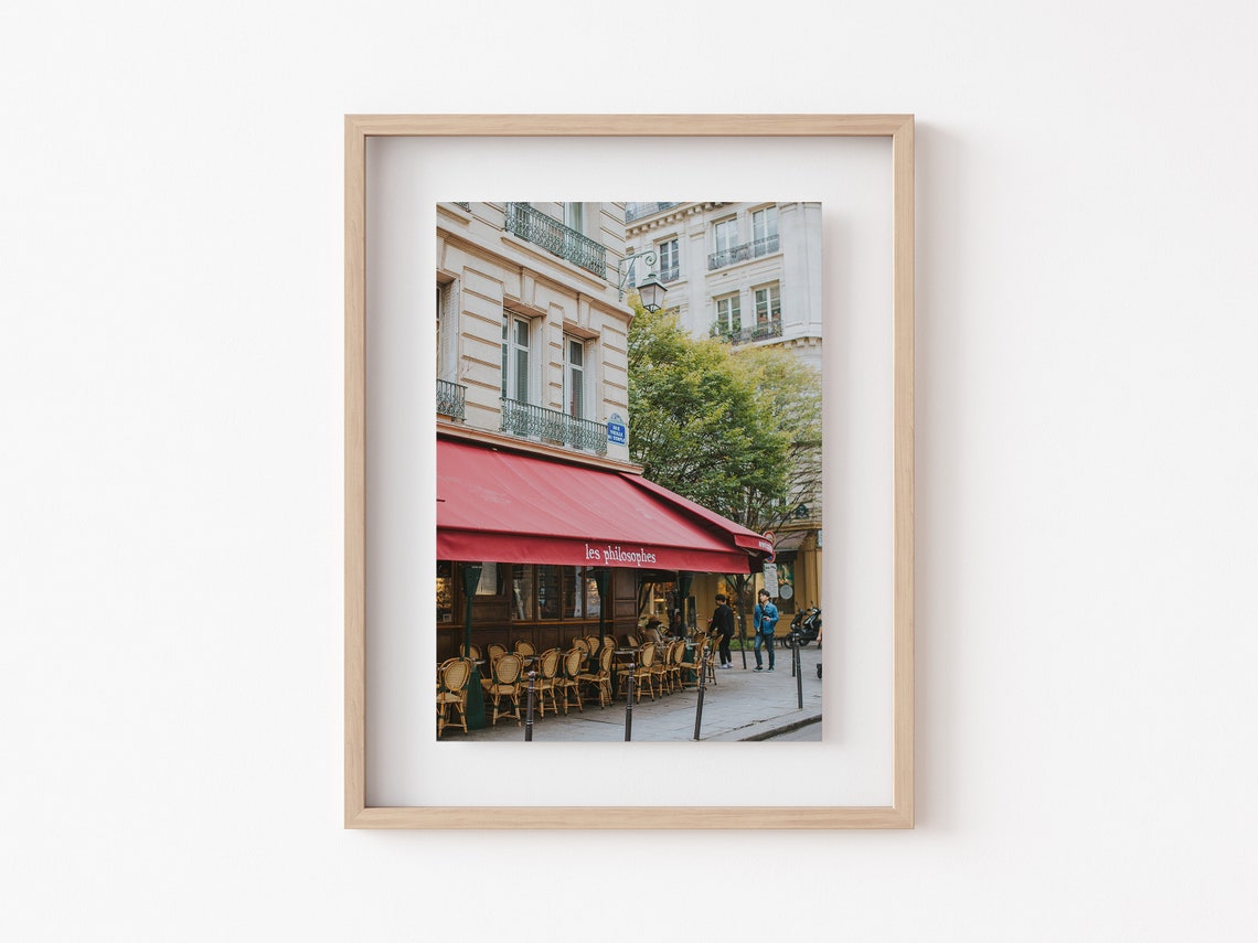 Paris Cafe Wall Art Paris Cafe Poster Downloadable Paris Etsy