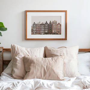 Amsterdam Art Printable, Amsterdam Houses Print, Amsterdam Poster, Amsterdam Wall Art, Travel Wall Decor, Modern Wall Art, Travel Poster image 6