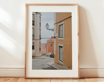 Lisbon Printable Wall Art, Travel Portugal Art Print, Travel Printable, Photography Printable, Pastel Art Decor, Pastel Print Poster