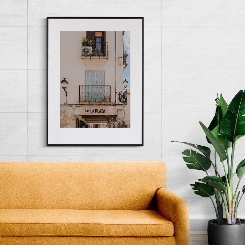 Spain Printable Wall Art, Rustic Window Travel Art, Home Bar Wall Art, Photography Print, Printable Travel Poster, Architecture Wall Art