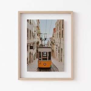 Yellow Tram Lisbon, Lisbon Portugal, Tram Print, Travel Wall Art, Architecture, Trolley Print, Lisbon Portugal Photography, Travel City Art image 4