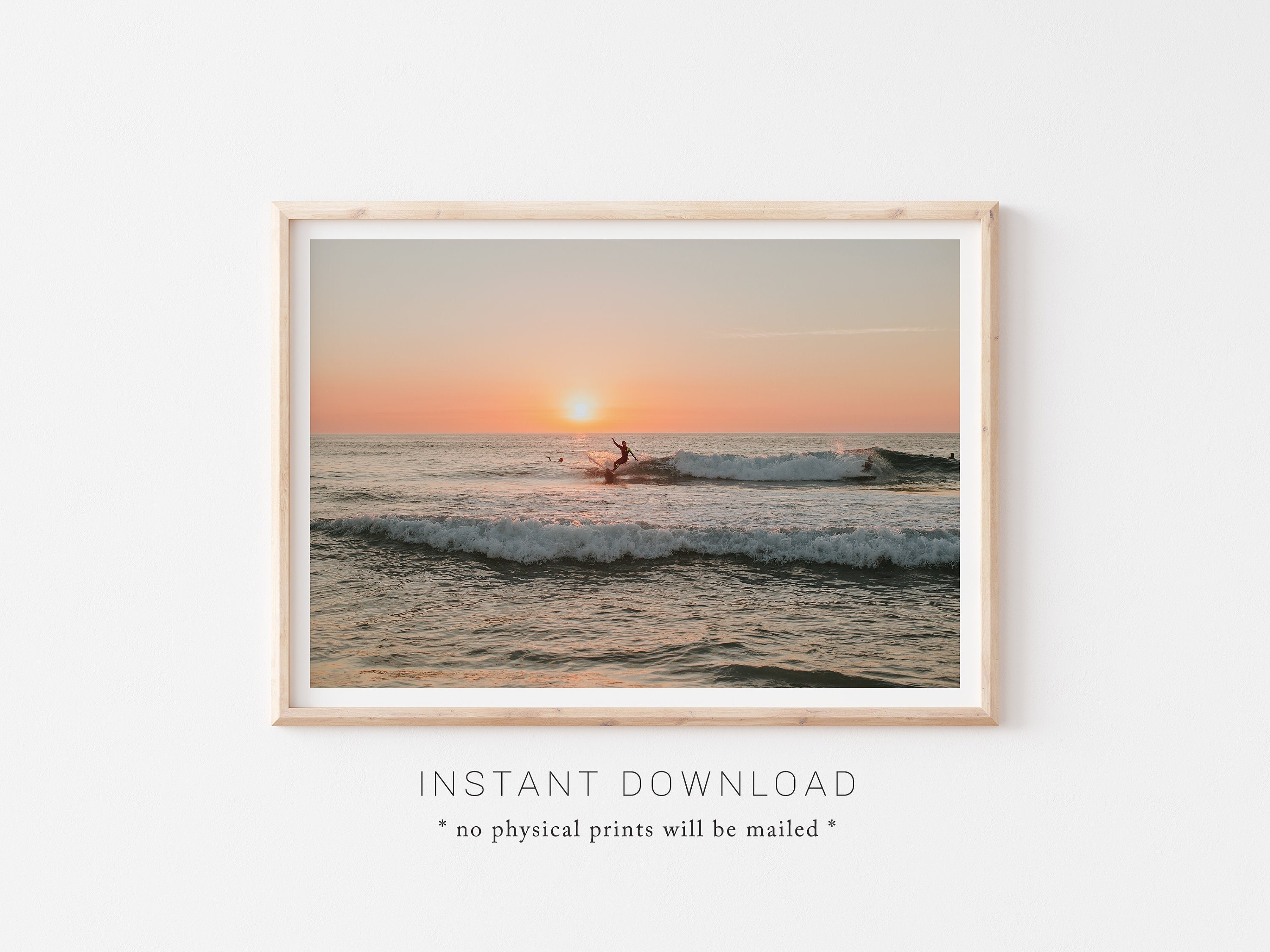 ART PRINT POSTER SPORT WAVE SEA SURF BEACH SUNRISE SURFERS SURFING NOFL0451