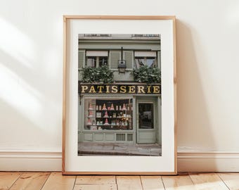 Boulangerie Printable Art, Paris Travel Printable, Food Photography Printable, Patisserie Print, Paris Photography, Paris Travel Poster