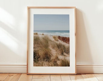 Seaside Grass Printable Wall Art, Beach Dunes Print, Digital Download, Beach House Wall Decor, Boho Coastal Art, Beach Grass Photo Print
