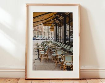 Paris Cafe Print, Paris Cafe Photography, French Cafe Posters, Patisserie Paris Art, Paris Travel Photography Print, French Kitchen Decor