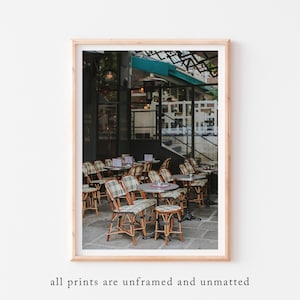 French Cafe Bistro Chair Print, Travel Paris Photography, Paris Cafe Wall Art, French Wall Decor, Kitchen Wall Art, Dining Room Wall Decor