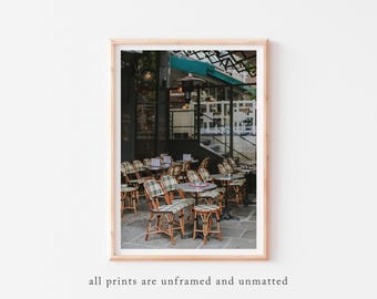 French Cafe Bistro Chair Print, Travel Paris Photography, Paris Cafe Wall Art, French Wall Decor, Kitchen Wall Art, Dining Room Wall Decor