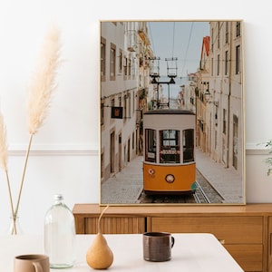 Yellow Tram Lisbon, Lisbon Portugal, Tram Print, Travel Wall Art, Architecture, Trolley Print, Lisbon Portugal Photography, Travel City Art image 5