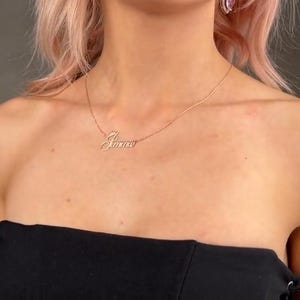 Gold Krone Name Halskette: Personalisierte Prinzessin Anhänger, Individueller Schmuck