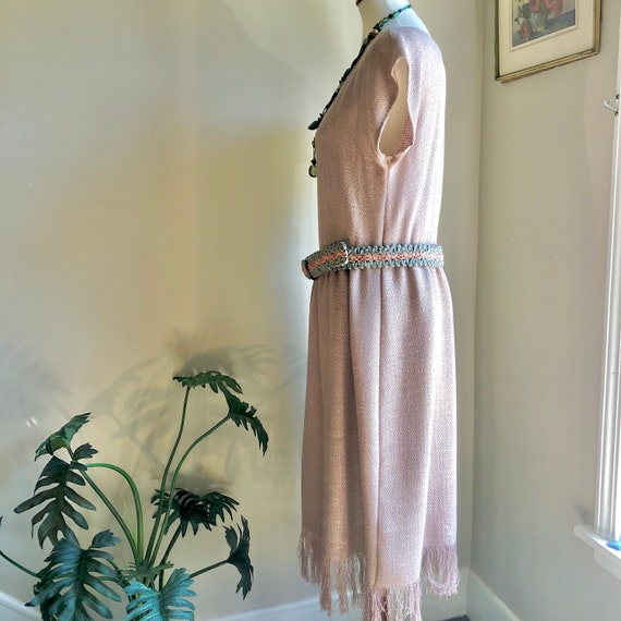1980's Dress by Coco of California Burlap Natural… - image 7