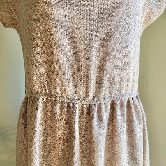 1980's Dress by Coco of California Burlap Natural… - image 9