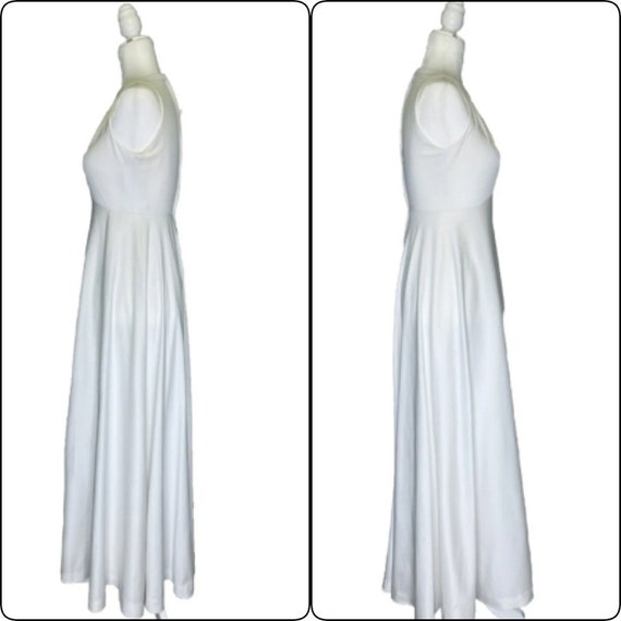 1960s Handmade White Sleeveless Dress with Empire… - image 6