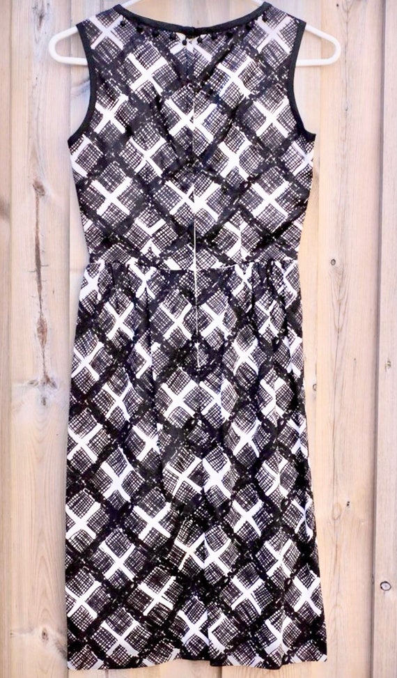 1960's Black and White Wiggle Dress -Size S -Ball… - image 4