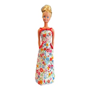 Vintage Barbie 1980’s Sun Dress, #9156 - Summer Floral Great Retro 80s Kid Barbie Clothes - So Cute!