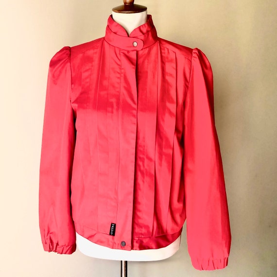 Red Hot Retro Jacket with Thriller Vibes! Ruching… - image 4