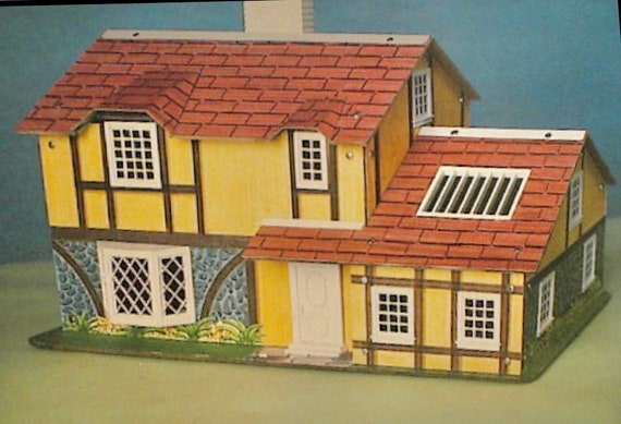 Vintage Brumberger #765 Wooden Dollhouse Kit - Tudor Style, Sealed