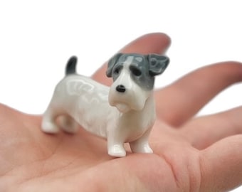 Vintage Metzler and Ortloff Porcelain Terrier Figurine - 1930 Tiny Little Best Friend