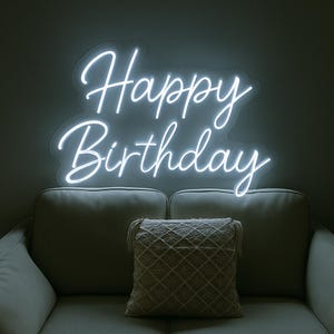 Custom Birthday Sign - Happy Birthday Neon -  Neon Sign Custom -  Birthday Decor Lights - Party Neon - Handmade Gift Ideas – Wall Decor