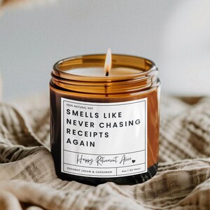 Personalised Retirement Candle Gift | Farewell Gift for Coworker | Retirement Gift for Boss | Retirement Congratulations | Happy Retirement