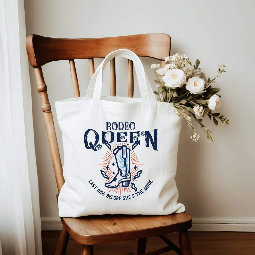 Western Cowgirl Bachelorette Tote Bags, Custom Bridal Shower Gift ...