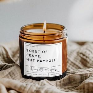 Personalised Retirement Candle Gift | Farewell Gift for Coworker | Retirement Gift for Boss | Retirement Congratulations | Happy Retirement