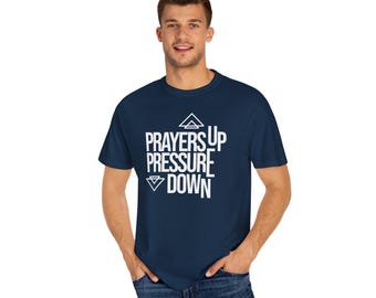 Camiseta unisex de oración - Camiseta naranja inspiradora, regalo motivacional, para uso diario, ropa espiritual, atuendo informal