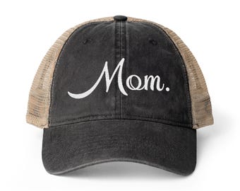 Gorra de malla trasera lavada para mamá