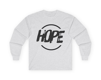 Camiseta unisex de manga larga con diseño de «ESPERANZA» - Moda inspiradora para todos, regalo perfecto para ocasiones especiales, para usar a diario o para combinar con otras prendas.