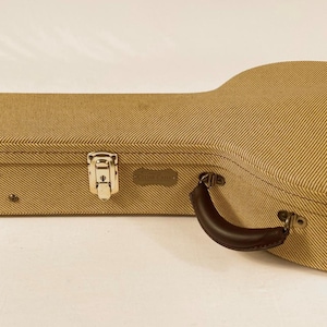 Estuche para banjo tenor de tweed estilo vintage hecho a mano por Cedar Creek Custom Shop, fabricado en EE. UU.