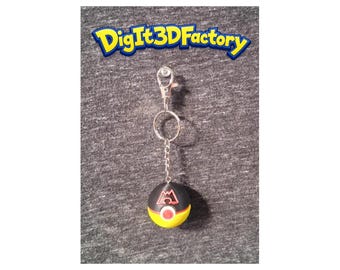 Team Magma Ball -- Inspired Pokéball Key Chain